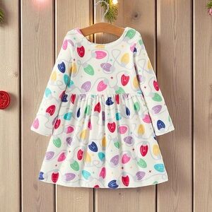 Girls Christmas Lights Twirl Dress | Boutique Butter Soft | Size 8/9